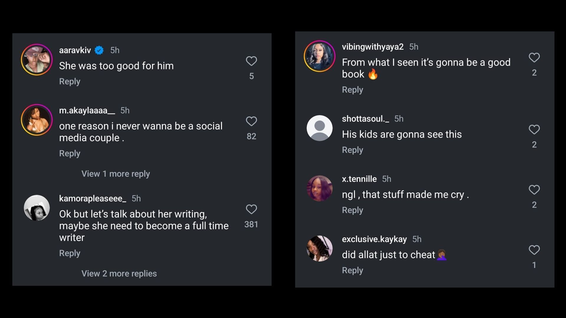 Online reactions (Images via Instagram/theshaderoomteens)